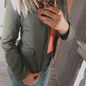 Army green blazer